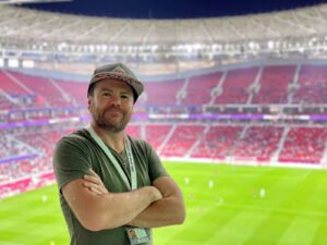 Lee Kormish in Qatar World Cup stadium
