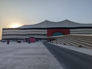 Outside Al-Bayt Stadium before the opening of the Qatar World Cup