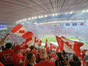 Canadian Soccer fans represent at the Qatar World Cup